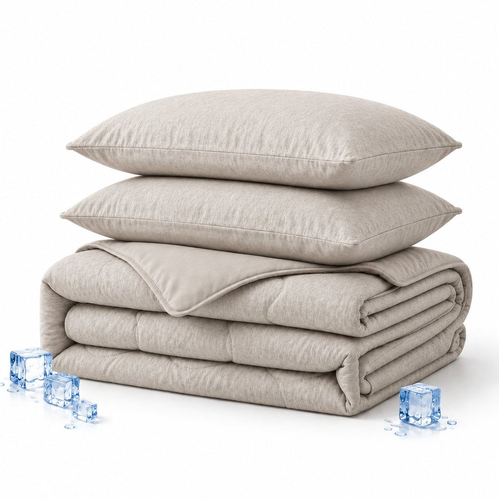 Dreamhouse verkoelend zomerdekbed zonder overtrek Blue Cell Incl. kussensloop - Taupe