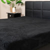 Teddy fleece hoeslaken - zwart