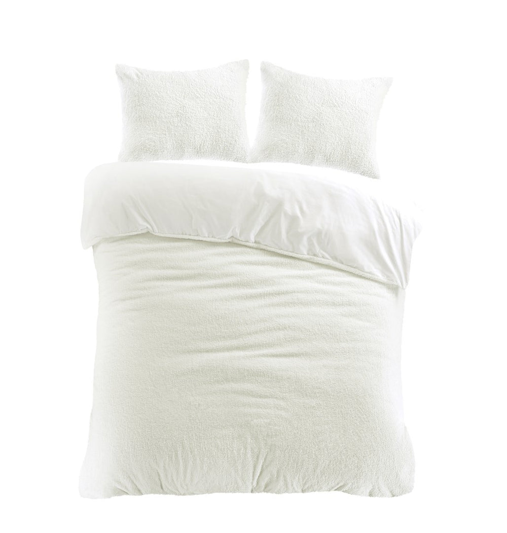 Teddy dekbedovertrek onderkant microvezel - ivoor - lits-jumeaux (240x220 + 2st. 60x70 cm)