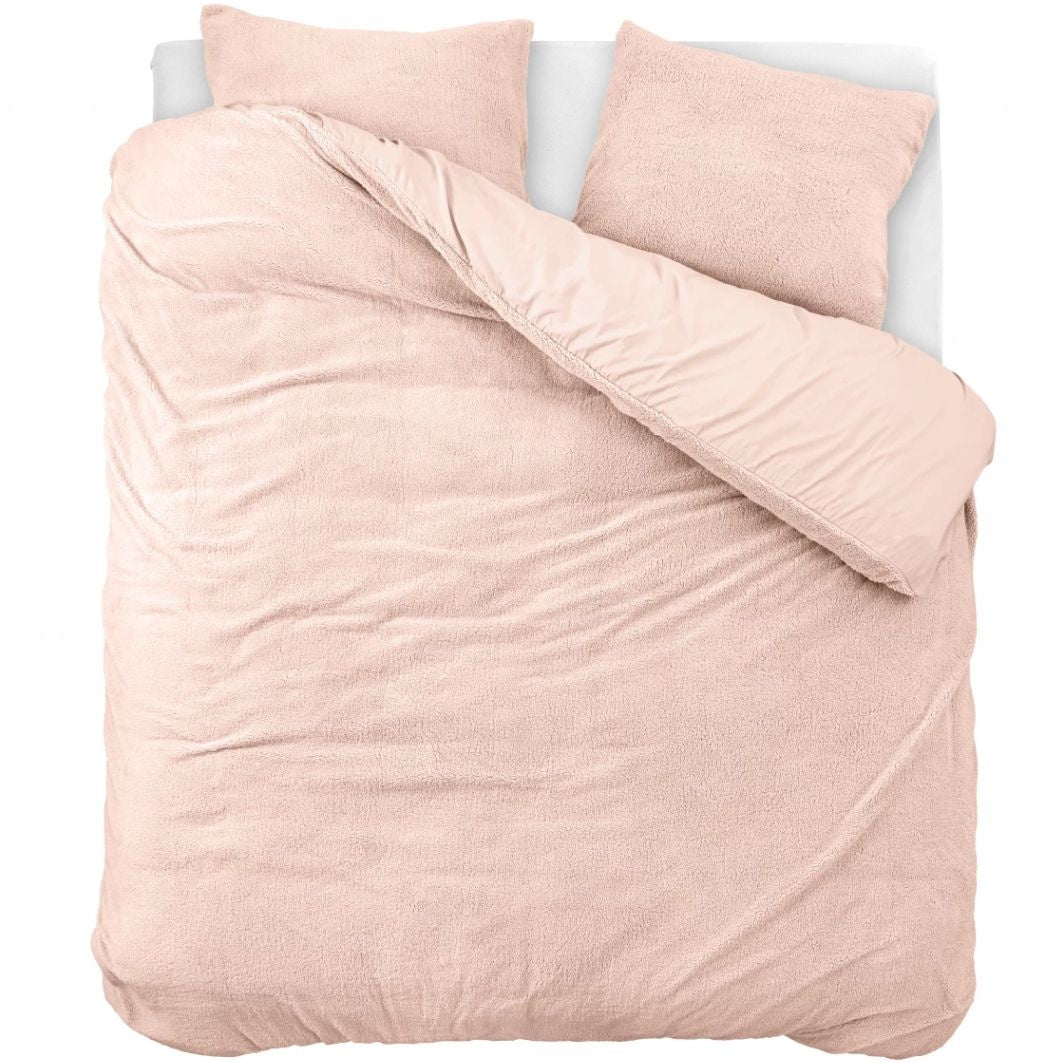 Teddy dekbedovertrek onderkant microvezel - roze