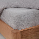 Teddy fleece hoeslaken - grijs
