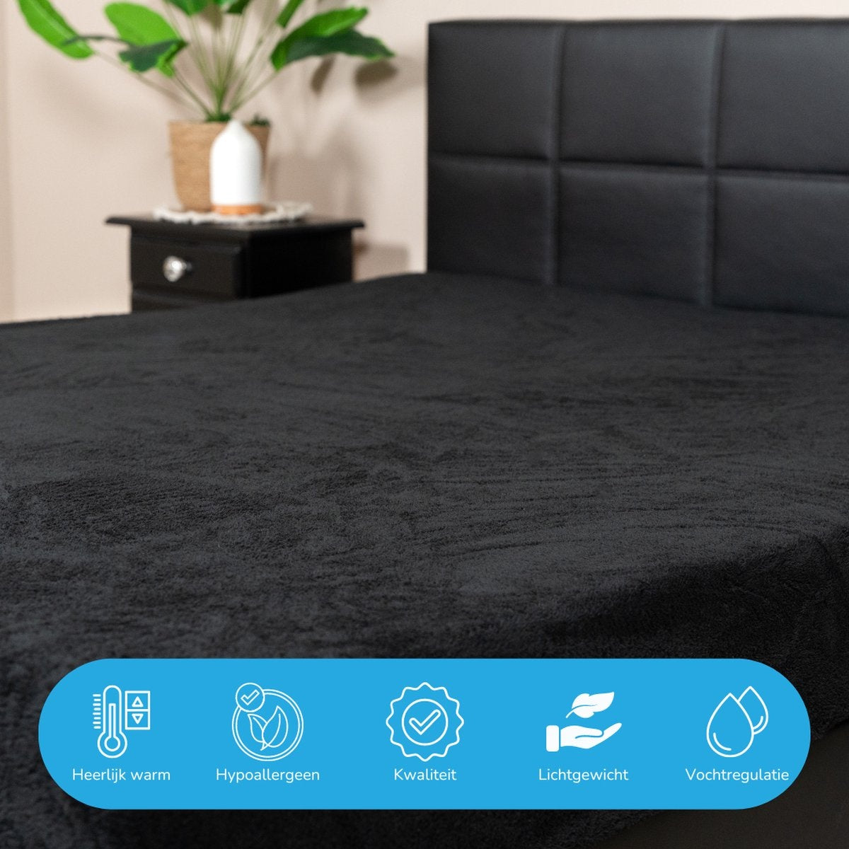 Teddy fleece hoeslaken - 200x200 cm