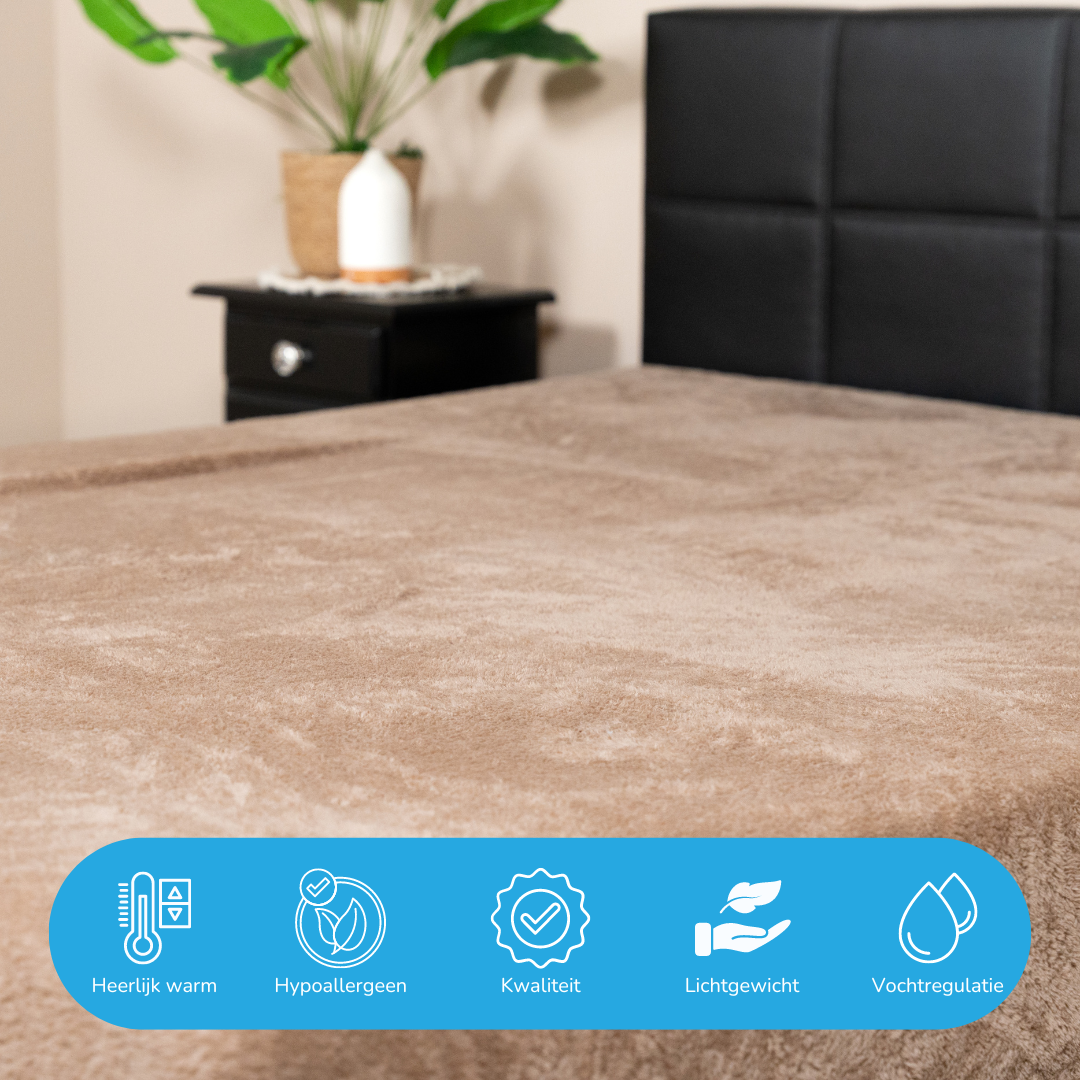 Teddy fleece hoeslaken - 200x200 cm