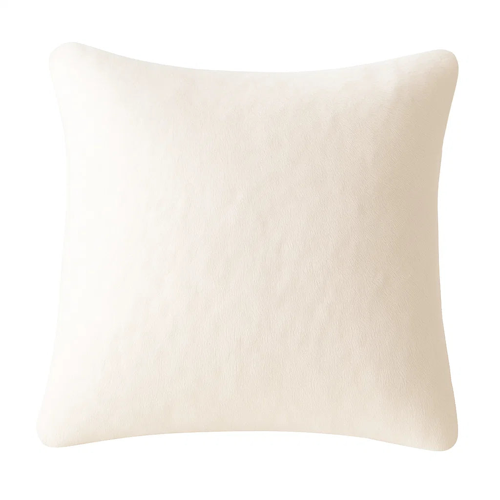 Teddy fleece kussensloop 60x70 cm - Wit - Per stuk