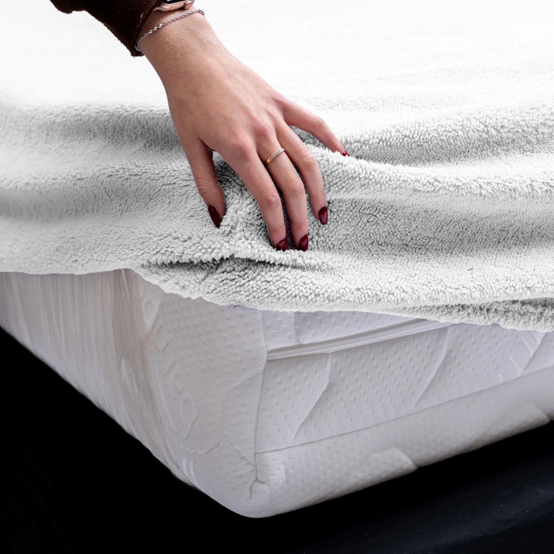 Sleeptime Teddy hoeslaken Wit - 180x200 cm