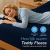 Teddy fleece hoeslaken - navy