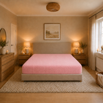 Teddy fleece hoeslaken - roze