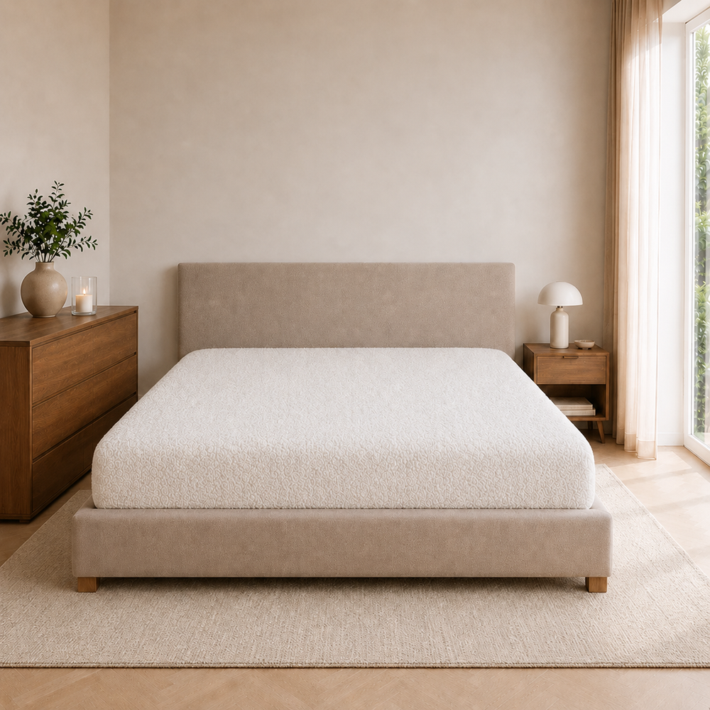 Teddy fleece hoeslaken - wit