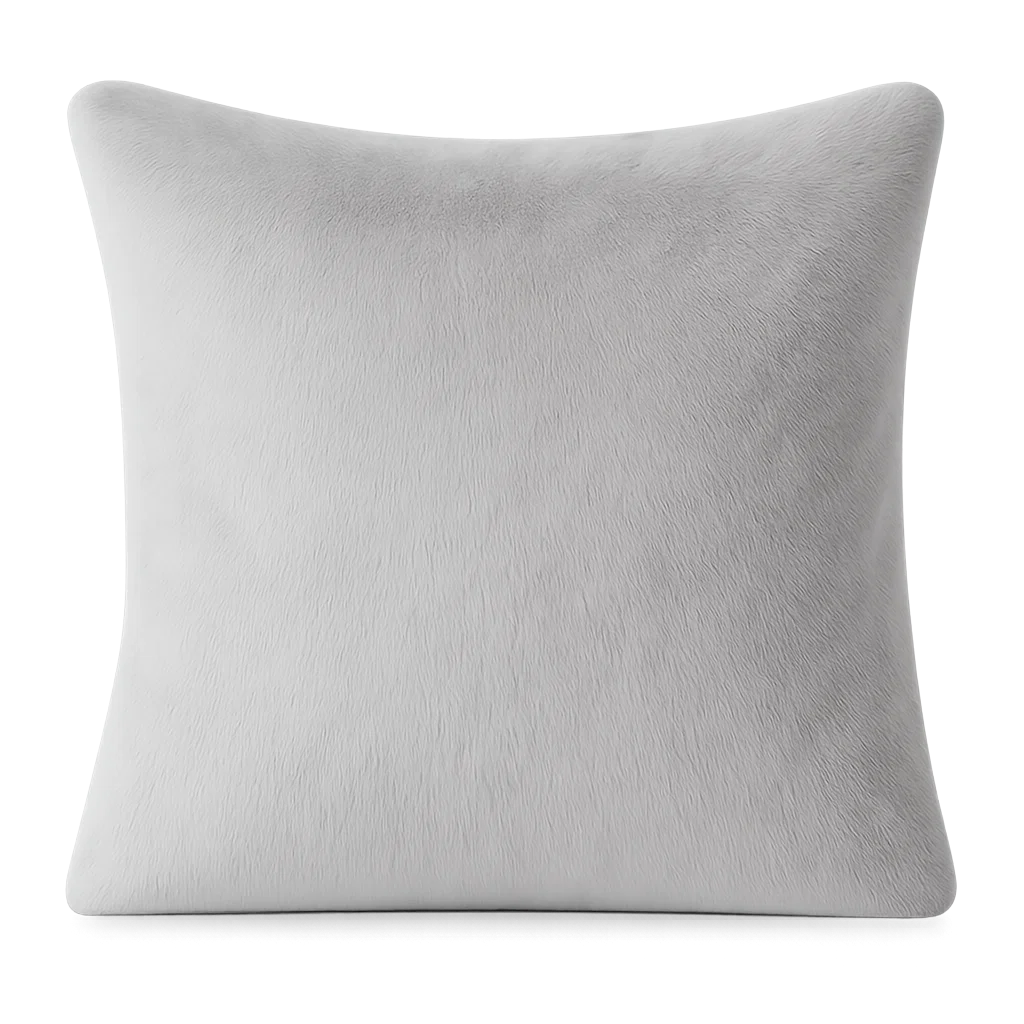 Teddy fleece kussensloop 60x70 cm - Grijs - Per stuk