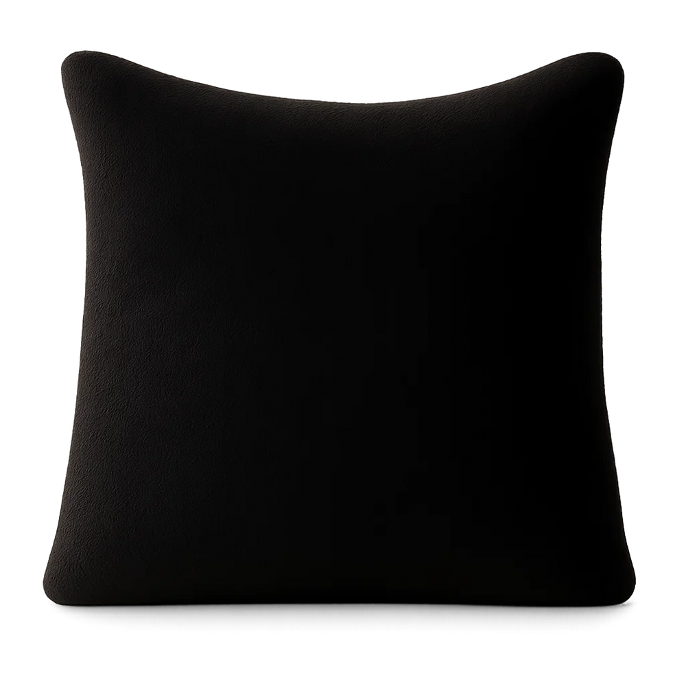 Teddy fleece kussensloop 60x70 cm - Zwart - Per stuk