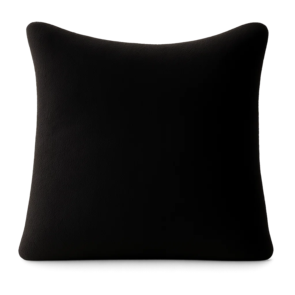 Teddy fleece kussensloop 60x70 cm - Zwart - Per stuk