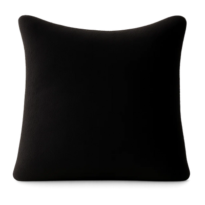 Teddy fleece kussensloop 60x70 cm - Zwart - Per stuk