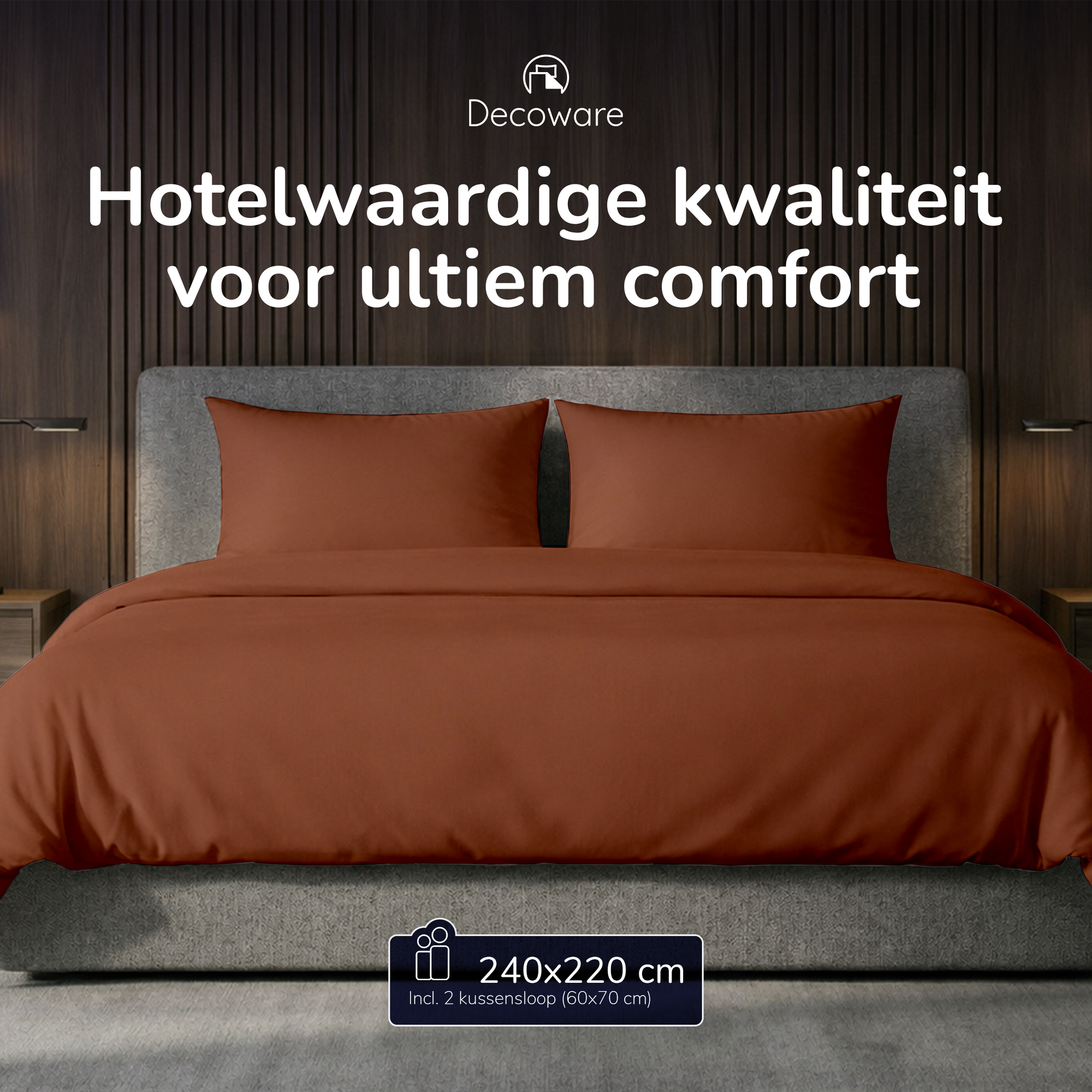 Decoware dekbedovertrek uni - Katoen - Terra