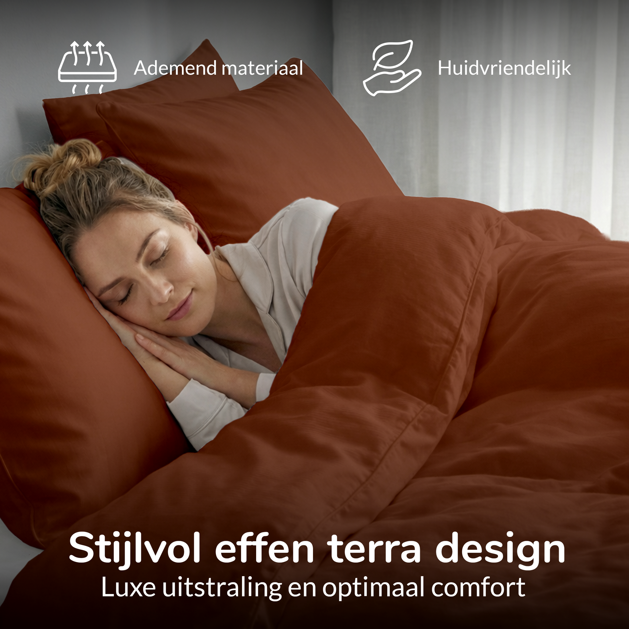 Decoware dekbedovertrek uni - Katoen - Terra