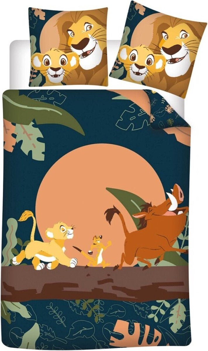 Lion King dekbedovertrek Jungle - polykatoen - 1-persoons (140x200 + 65x65 cm)