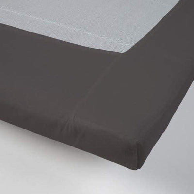 Topper hoeslaken - percale katoen - antraciet - 180x200 cm
