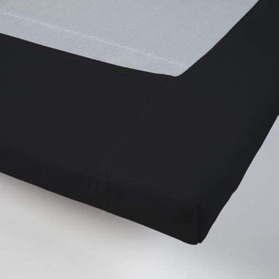 Topper hoeslaken - katoen - 160x200 cm - zwart