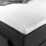 Topper hoeslaken - jersey - 160x200 cm - wit