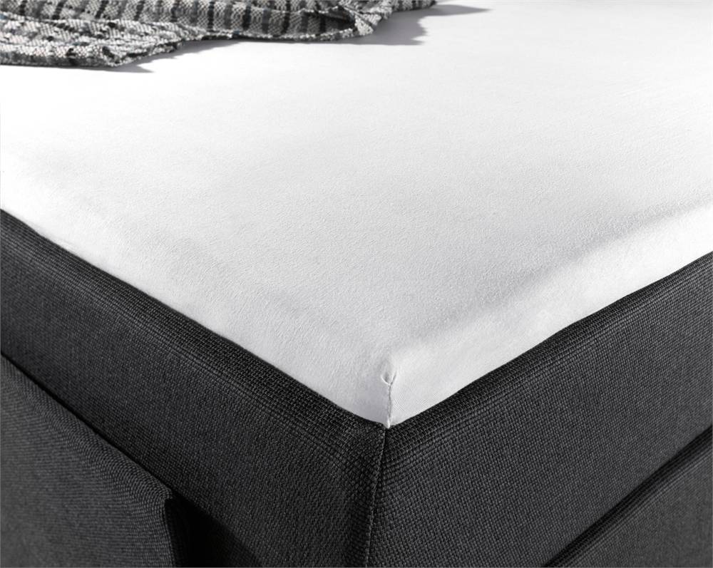 Topper hoeslaken - jersey - 160x200 cm - wit