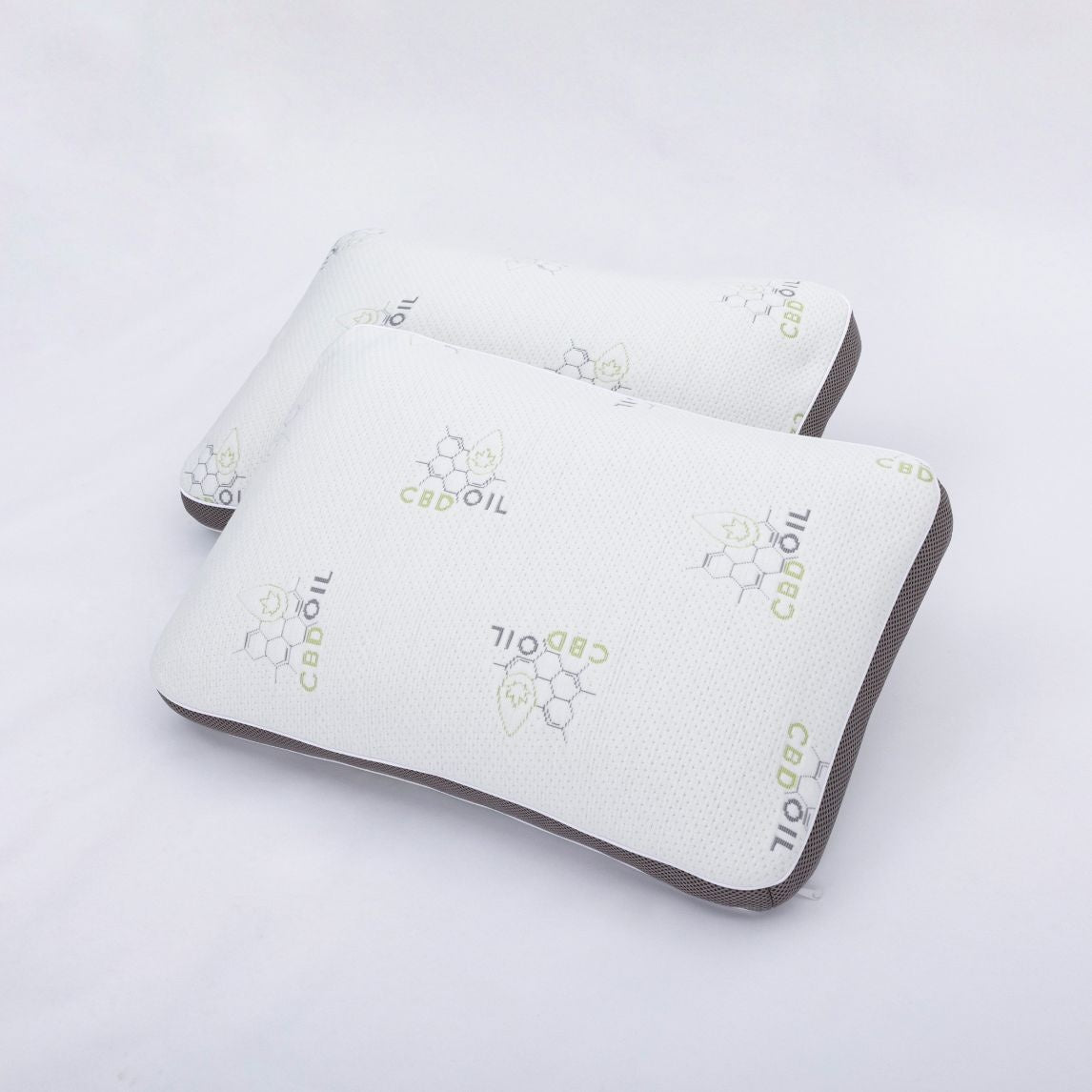 Traagschuim Hoofdkussen met 3D-rand - CBD olie infused - 40x60 cm - (2stuks)