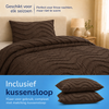 Decoware dekbed zonder overtrek incl. kussensloop - Tufted Waves - bruin