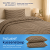Decoware dekbed zonder overtrek incl. kussensloop - Tufted Waves - taupe