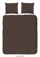 HIP dekbedovertrek uni - Katoensatijn - Bruin