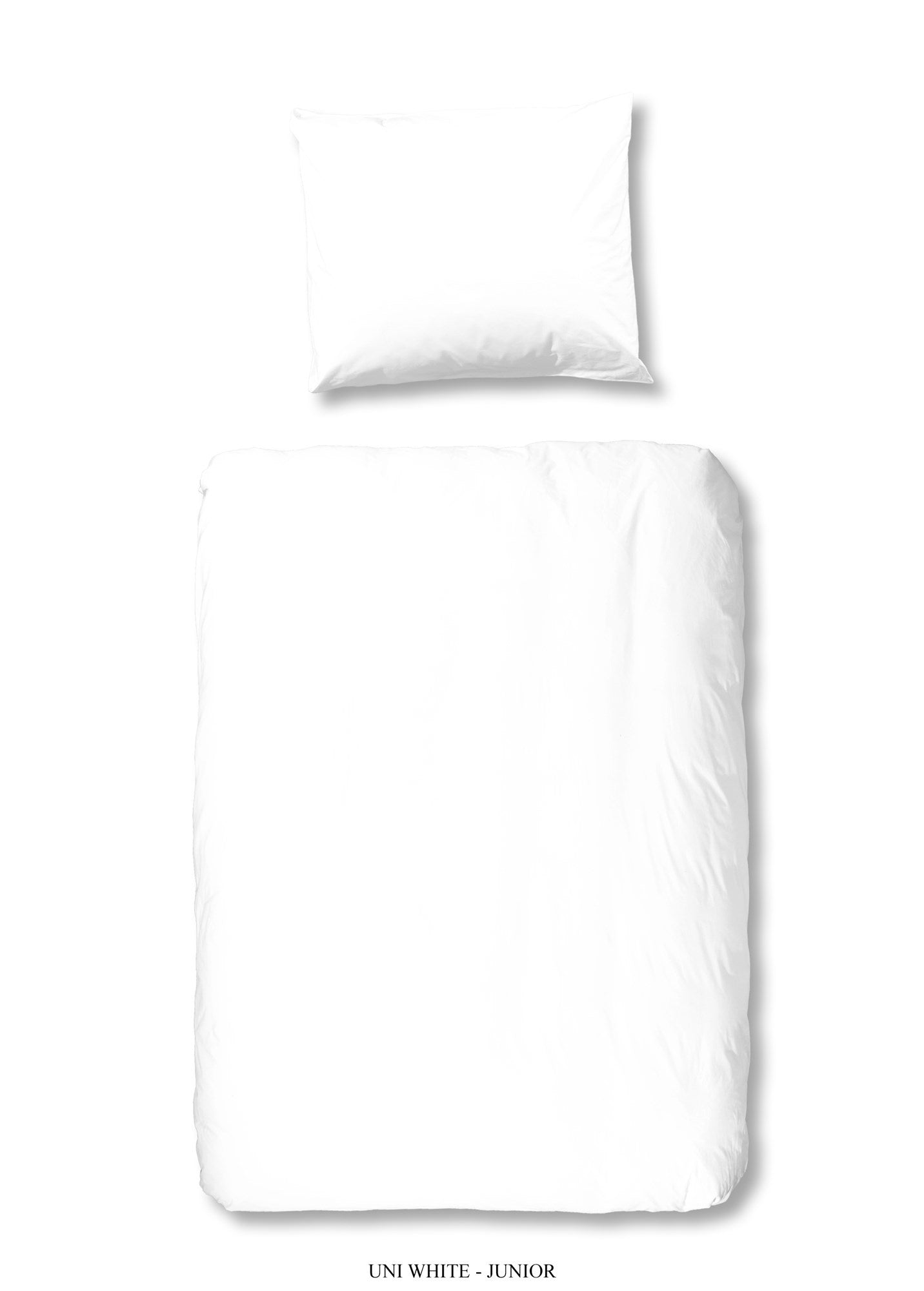 Peuter dekbedovertrek uni wit - katoen - 120x150 +60x70 cm