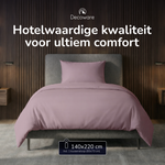 Decoware dekbedovertrek uni - roze - katoen