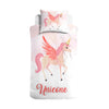 Kinderdekbedovertrek Unicorn roze - katoen