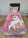 Microvezel dekbedovertrek Unicorn - 140x200 + 60x70 cm