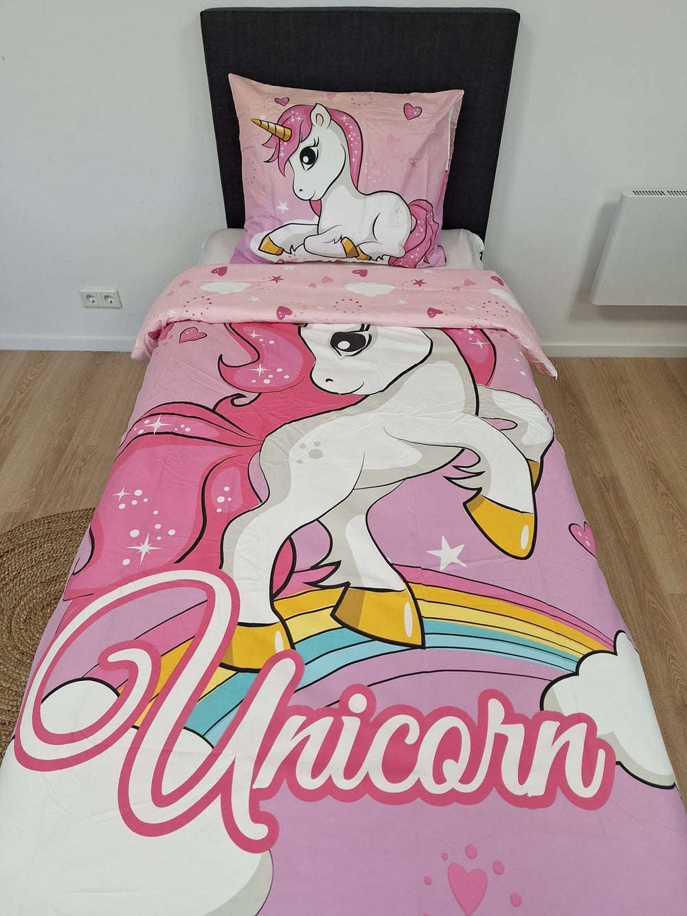 Microvezel dekbedovertrek Unicorn - 140x200 + 60x70 cm