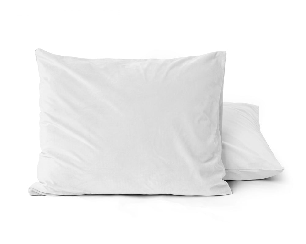 Witte kussenslopen - velvet (Per 2 st)