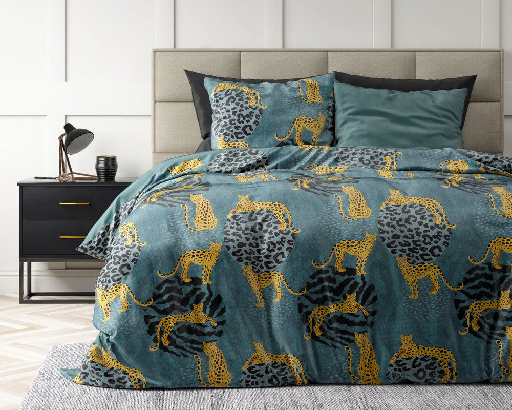 Velvet dekbedovertrek Luipaard Axel - 2-persoons (200x220 + 2st 60x70cm)