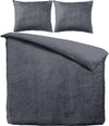Beau Maison Velvet dekbedovertrek - antraciet - 1-persoons