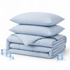 Dreamhouse verkoelend zomerdekbed zonder overtrek Blue Cell incl. kussensloop - Blauw