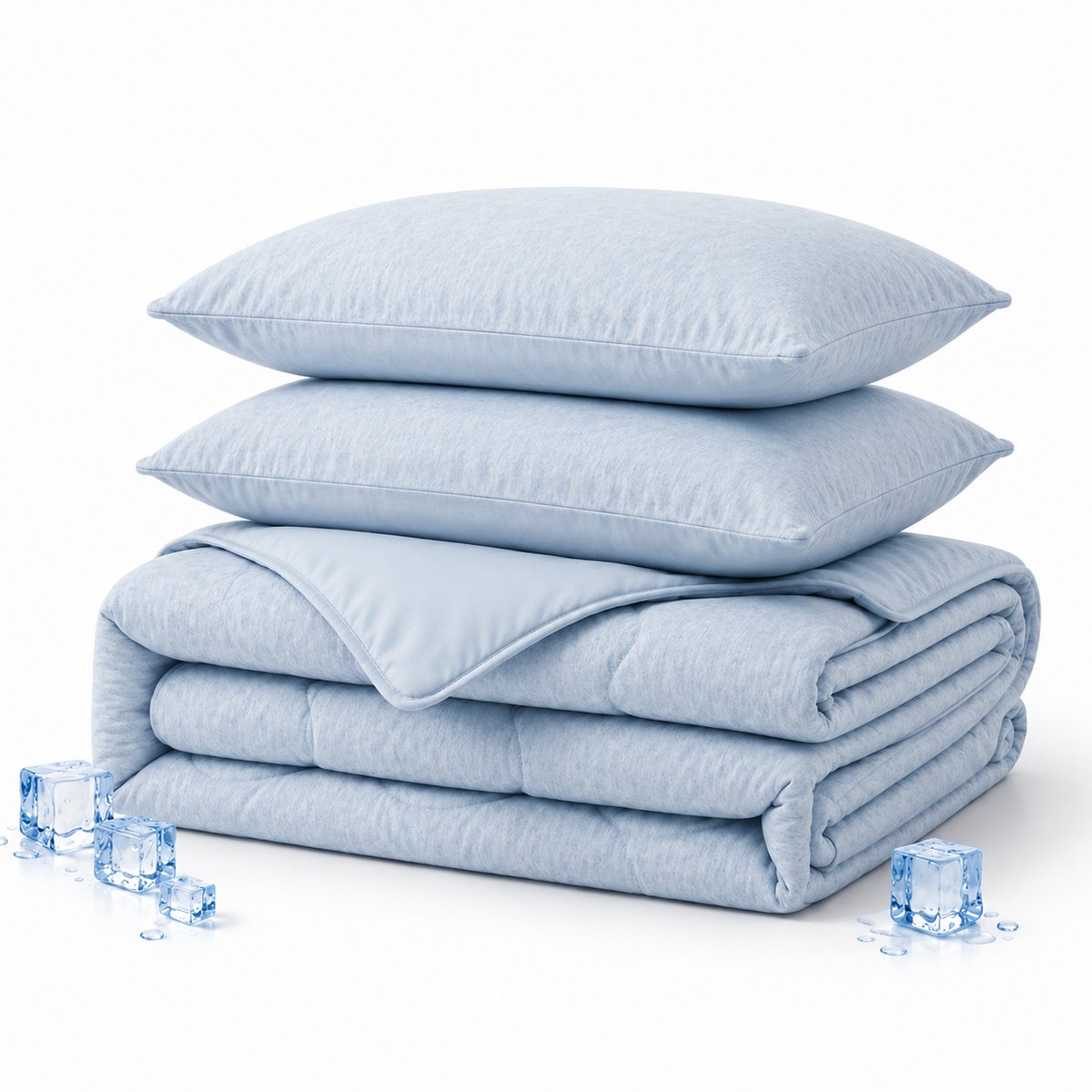 Dreamhouse verkoelend zomerdekbed zonder overtrek Blue Cell incl. kussensloop - Blauw