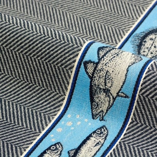 Theedoek Fish Donkerblauw