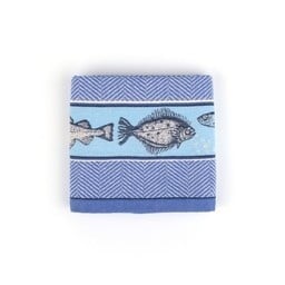 Theedoek Fish Koningsblauw