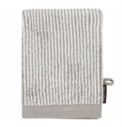 Washandje Timeless Tone Stripe -  Oatmeal White