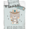 Kinderdekbedovertrek wild and free - Katoen - 1-persoons (140x200 + 60x70 cm)