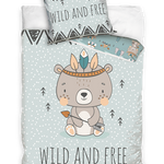 Kinderdekbedovertrek wild and free - Katoen - 1-persoons (140x200 + 60x70 cm)