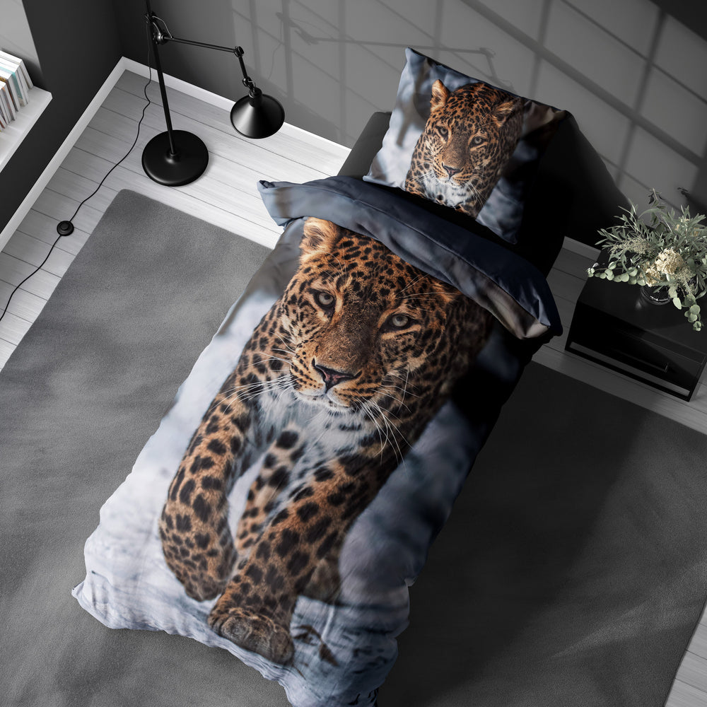 Decoware dekbedovertrek Leopard Winter - katoen