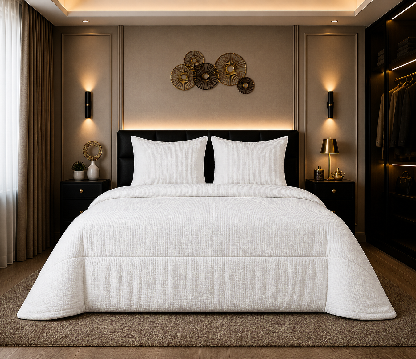 Decoware dekbed zonder overtrek incl. kussensloop - Mousseline - wit