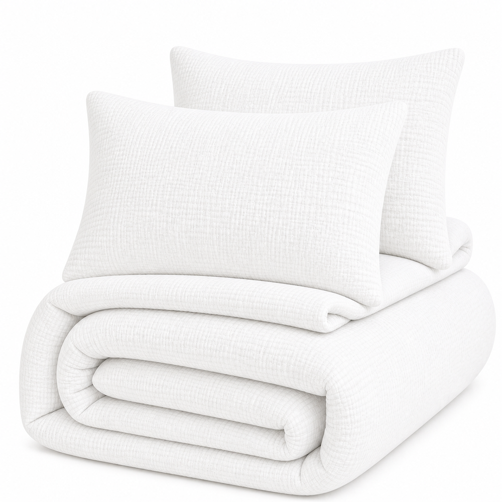 Decoware dekbed zonder overtrek incl. kussensloop - Mousseline - wit