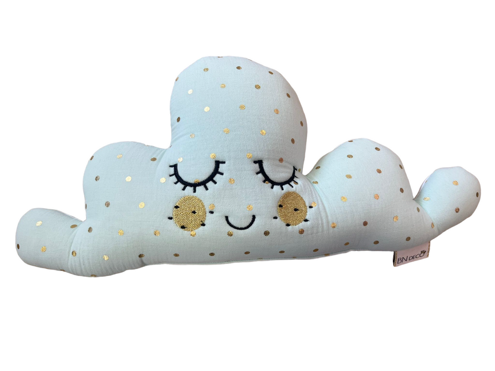 Sierkussen wolkje - Blauw