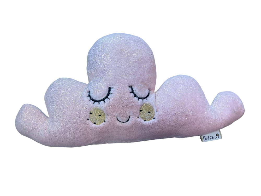 Sierkussen wolkje - Roze glitter