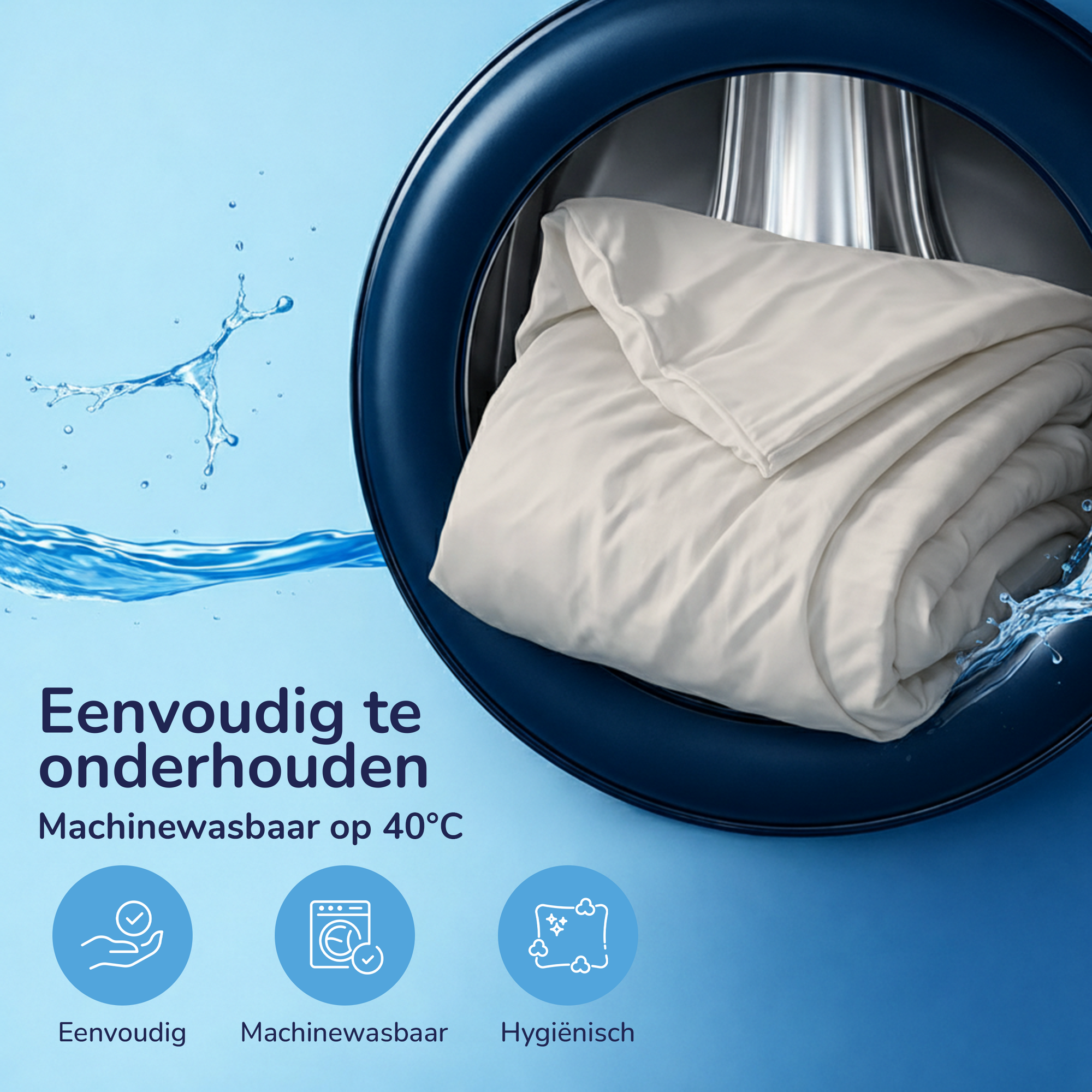 Decoware dekbedovertrek uni - Lichtzand - Katoensatijn