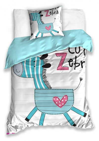 Kinderdekbedovertrek Zebra - katoen - eenpersoons