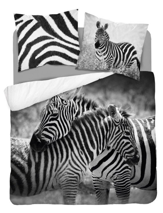 Katoen dekbedovertrek Zebra's - 220x200 + 2st. 70x80 cm